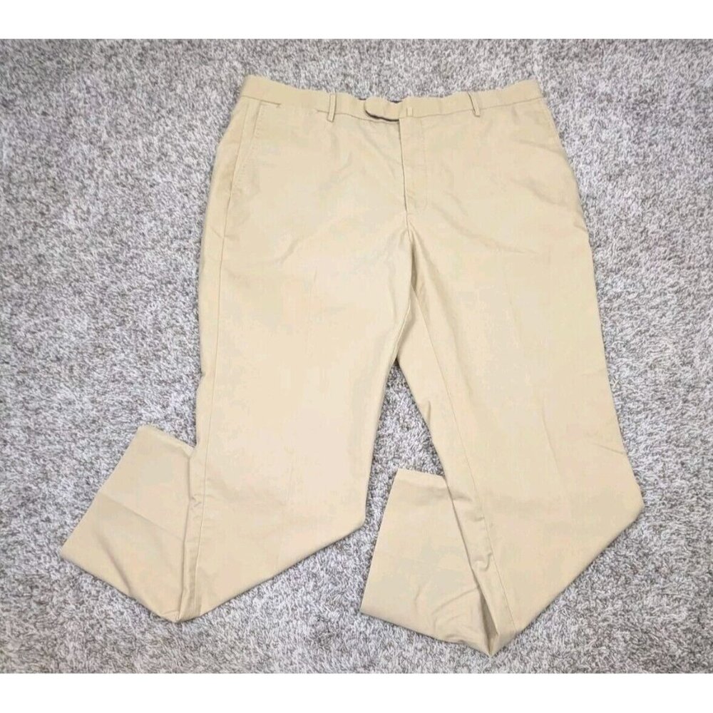 Peter Millar Pants Mens 40x32 Khaki Chino Beige Classic Preppy Flat Front